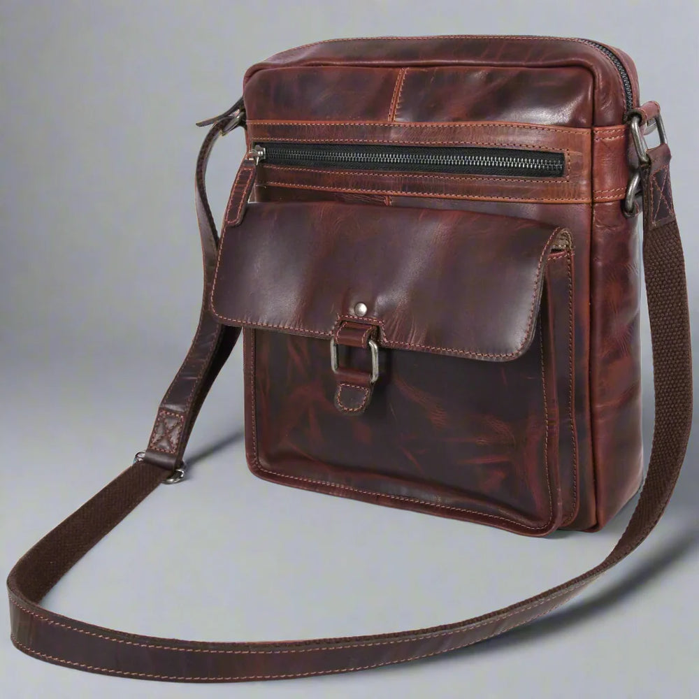 Bolso de Cuero Manhattan | Bolso Cruzado de Cuero de Búfalo para Hombres y MujeresEX-STOCK Canada