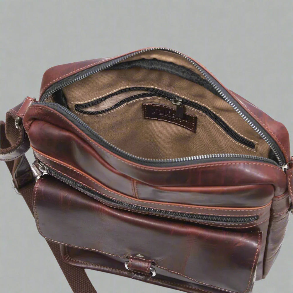 Bolso de Cuero Manhattan | Bolso Cruzado de Cuero de Búfalo para Hombres y MujeresEX-STOCK Canada