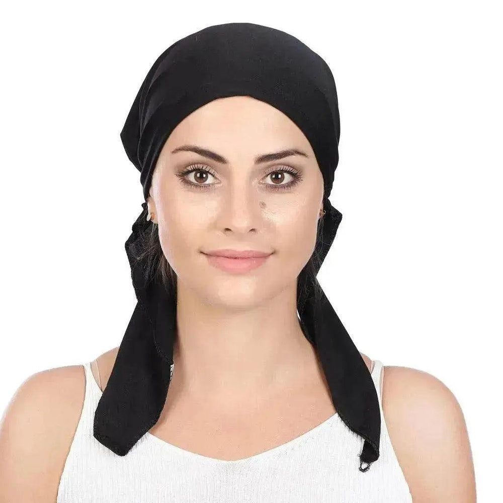 Pull-over à couleur unie pour dames Arab Baotou avec chapeau à queue - EX-STOCK Canada