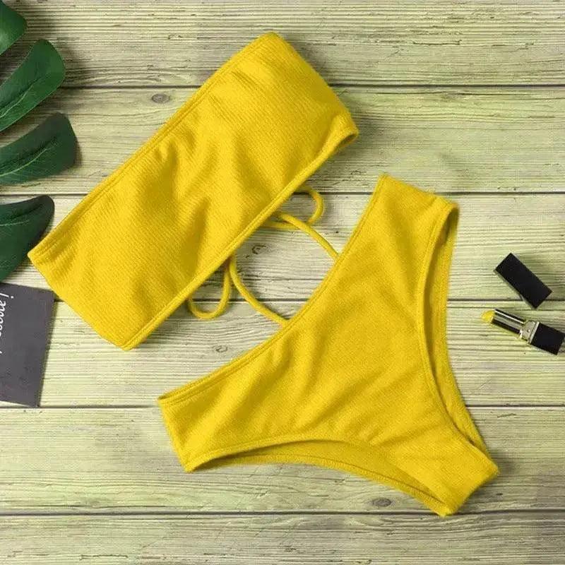 Ladies Bikini One Piece Solid Color - EX-STOCK Canada