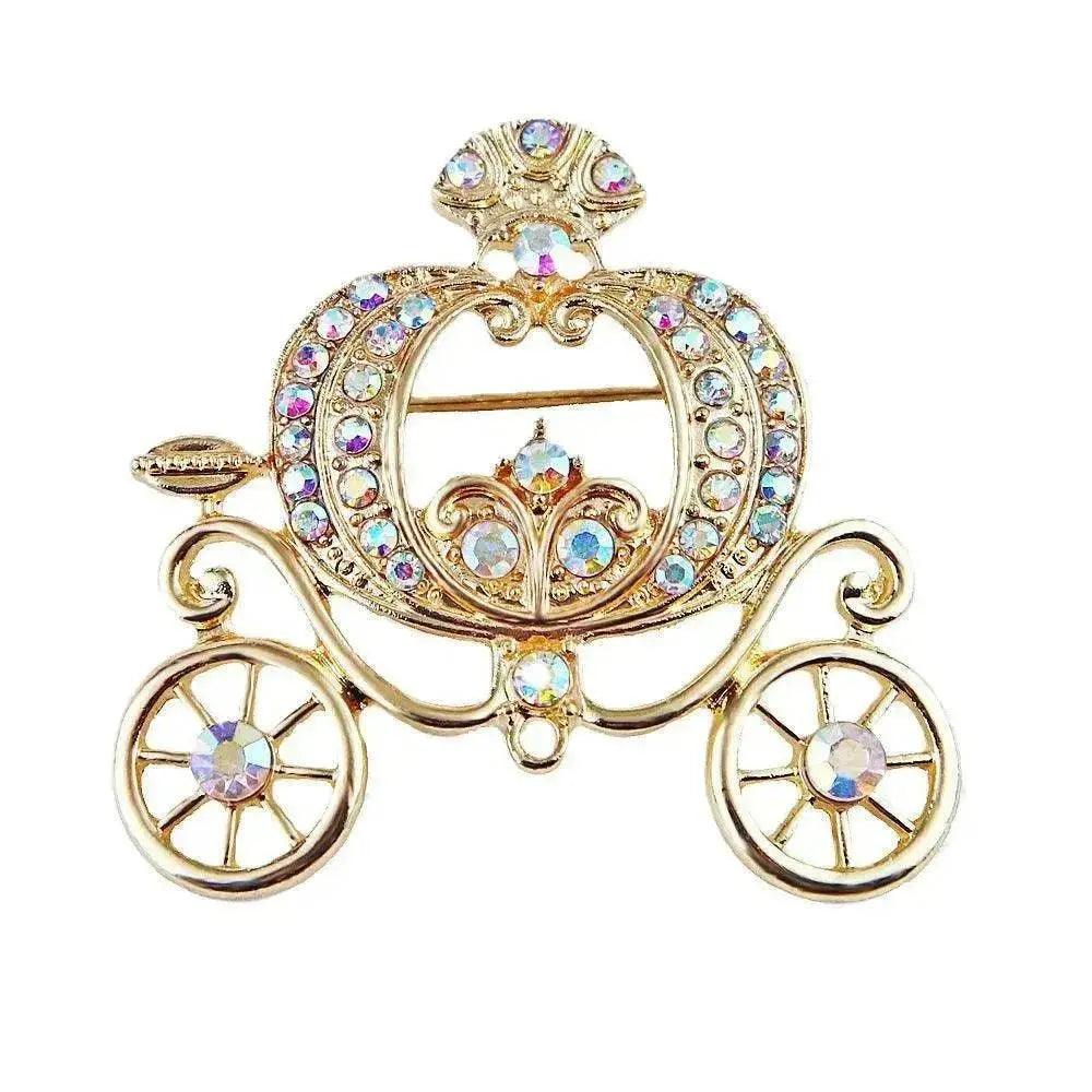 Broche de voiture citrouille Lanhao Gray Guniang style conte de fées strass coloré - EX-STOCK Canada