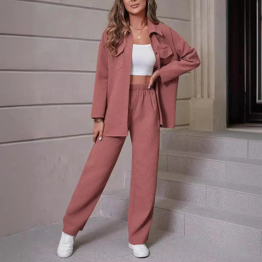 Lapel Cardigan Casual Suit Women EX-STOCK Canada