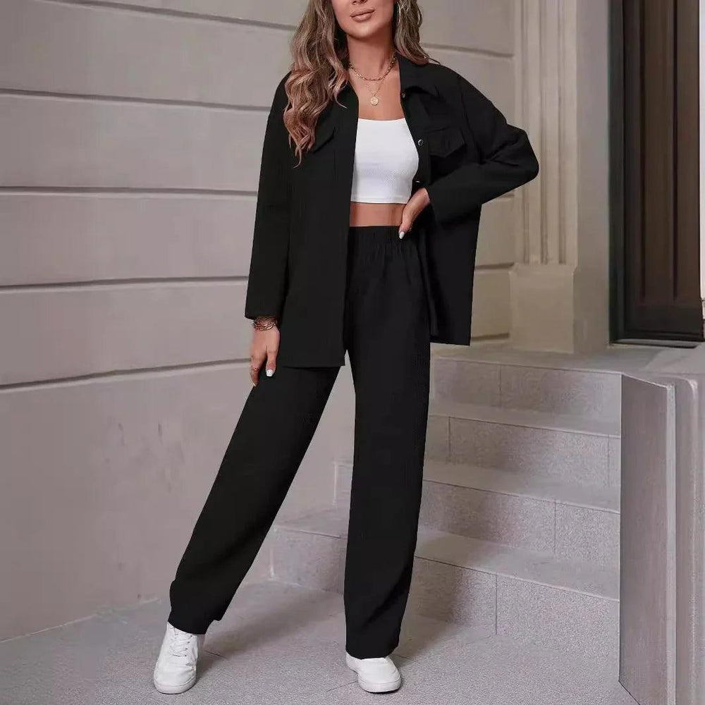 Lapel Cardigan Casual Suit Women EX-STOCK Canada