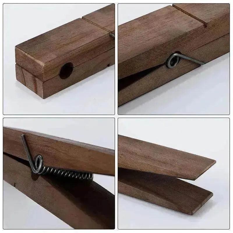 Porte-serviette de bain avec grande pince à linge en bois - EX-STOCK Canada