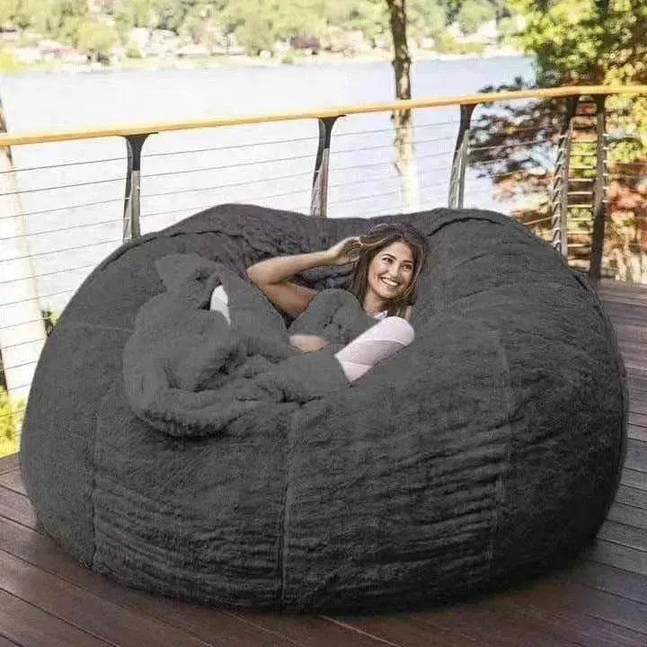 Lazy Sofa Bean Bag Chair Foam Cover - EX-STOCK Canada