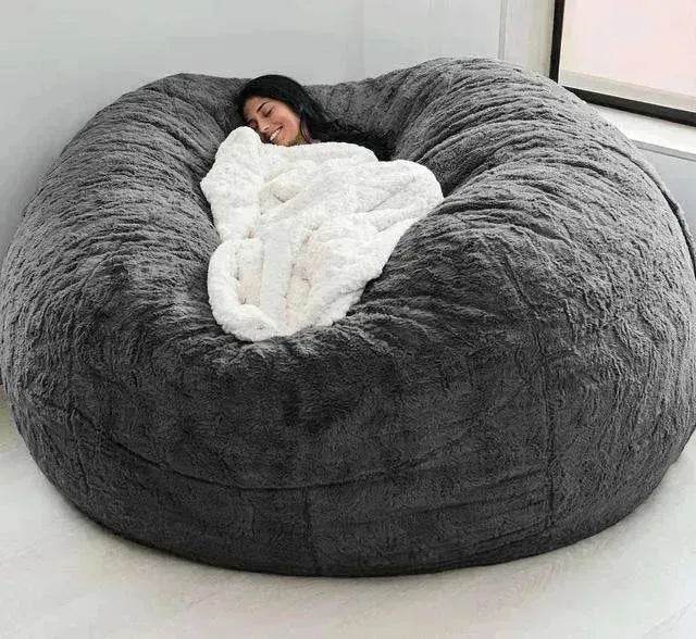 Lazy Sofa Bean Bag Chair Foam Cover - EX-STOCK Canada