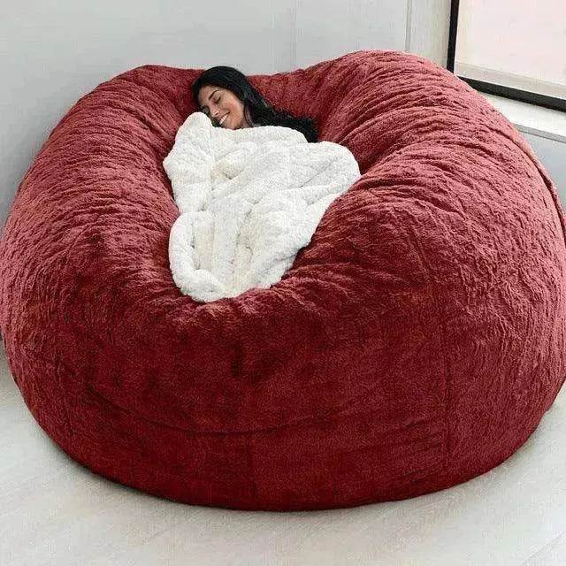 Lazy Sofa Bean Bag Chair Foam Cover - EX-STOCK Canada