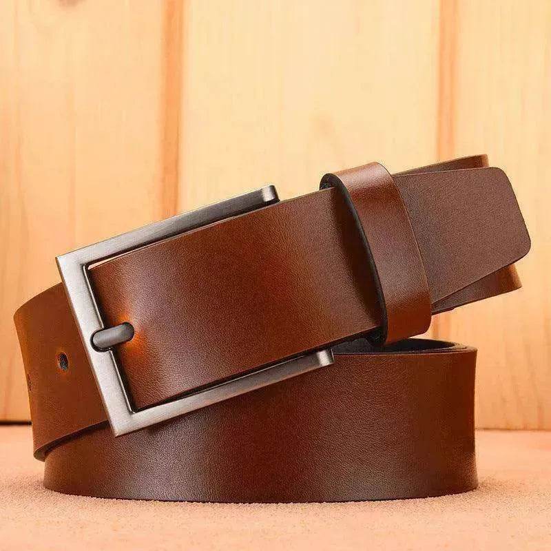 Leather Casual Pin Buckle Leather Belt Men's - EX-STOCK Canada