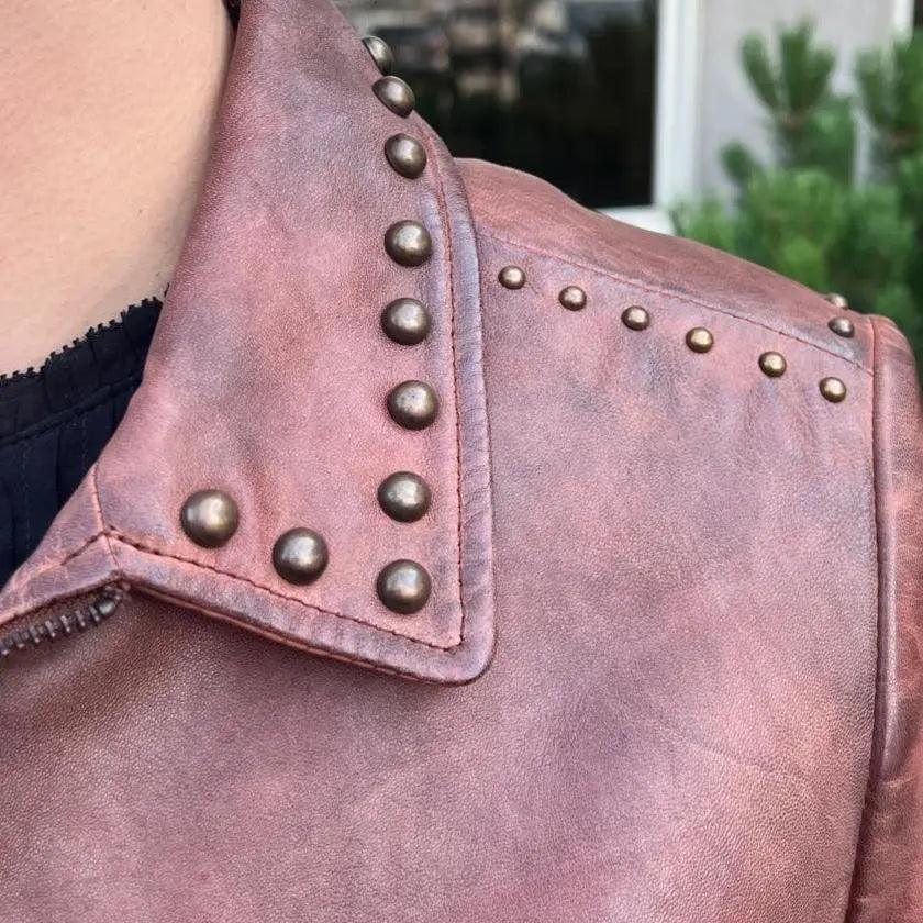 Veste western en cuir avec frangesEX-STOCK Canada