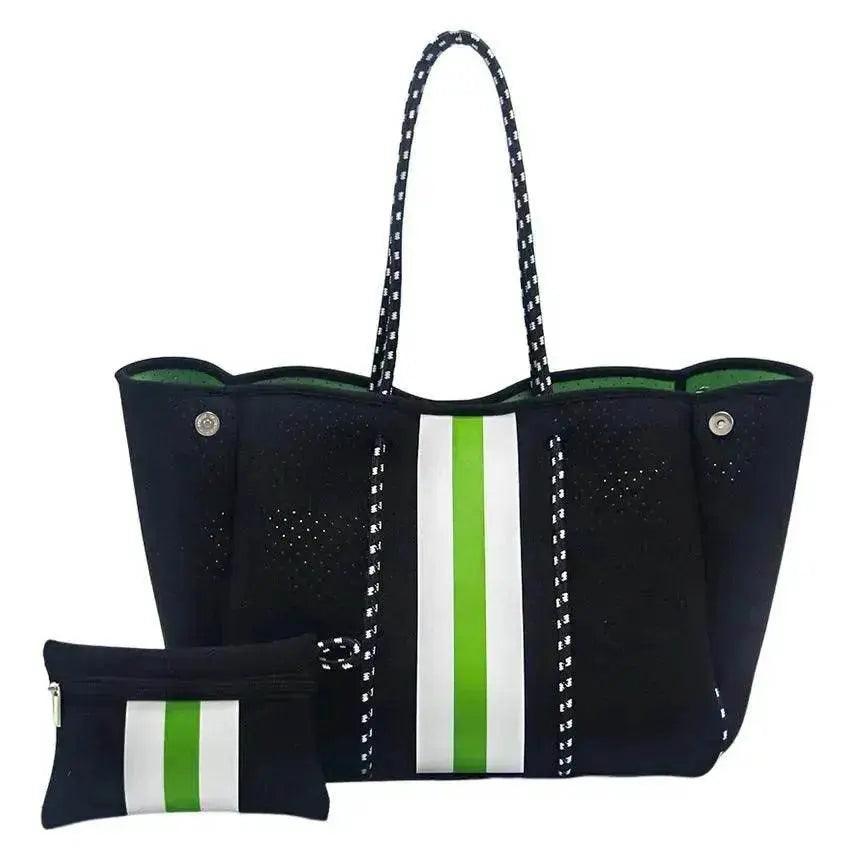 Sac de plage portable noir imprimé léopard pour loisirs et voyages EX-STOCK Canada