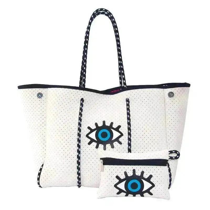 Sac de plage portable noir imprimé léopard pour loisirs et voyages EX-STOCK Canada