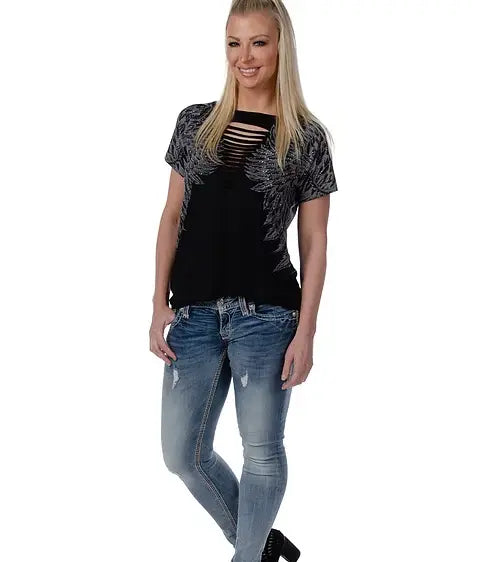 Top Liberty Wear para mujer con alas recortadasEX-STOCK Canada