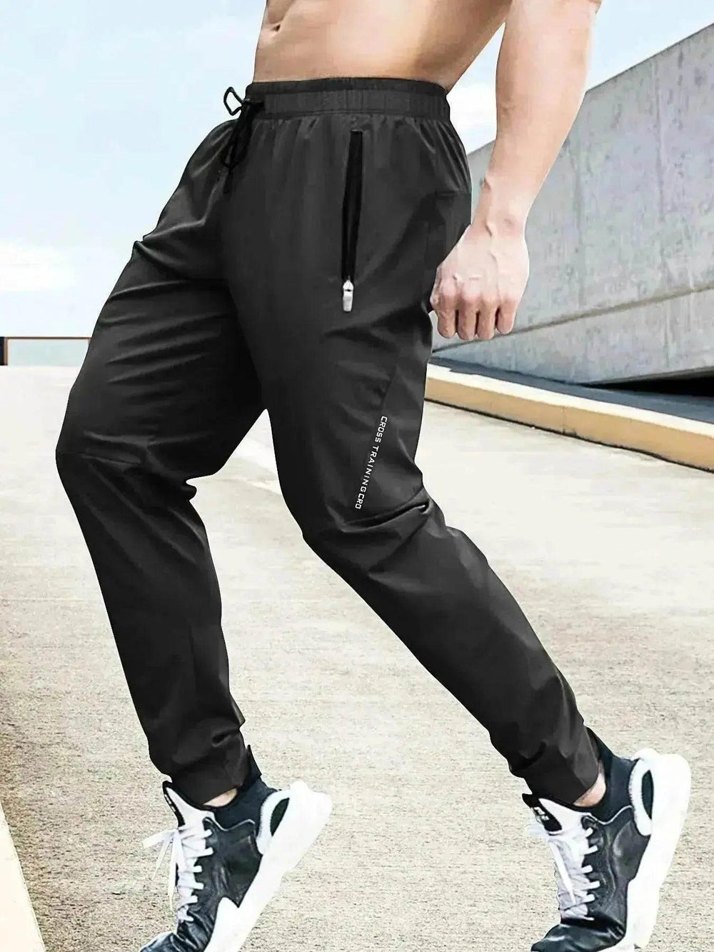 Pantalon décontracté pour hommes sportifs jeunes, taille ample et effilé - EX-STOCK Canada