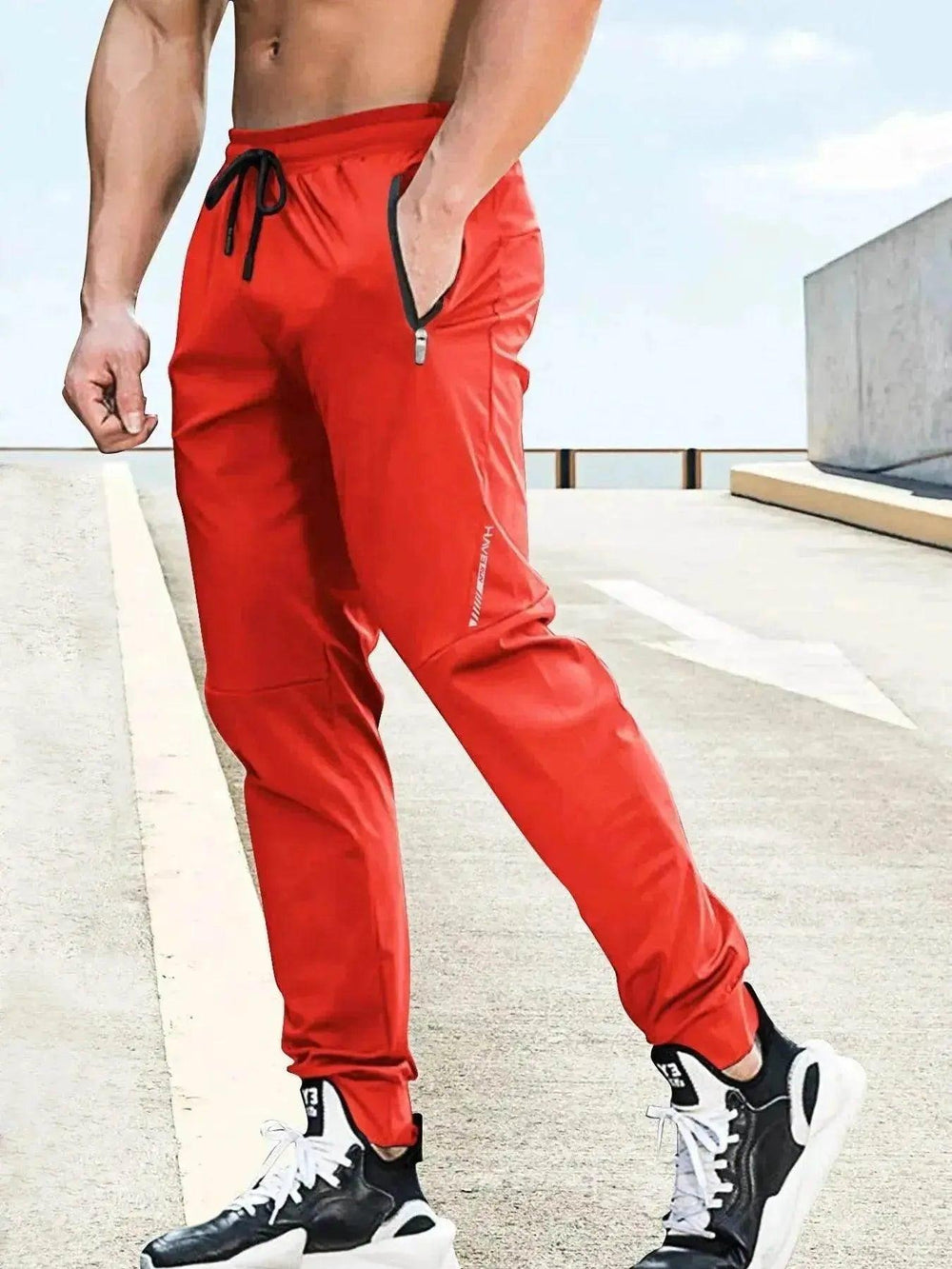 Pantalon décontracté pour hommes sportifs jeunes, taille ample et effilé - EX-STOCK Canada