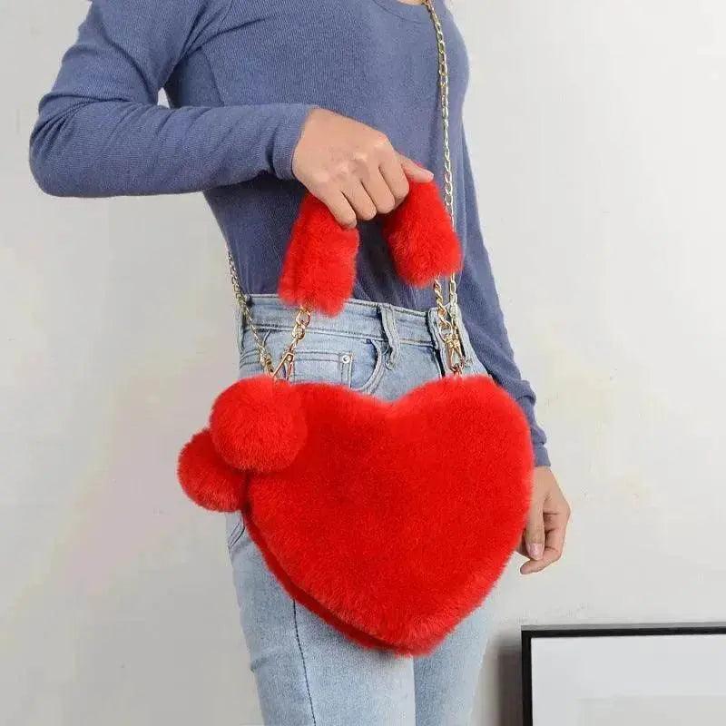 Sacs d'amour Sac à main en peluche douce pour femmes Fête de la Saint-Valentin - EX-STOCK Canada