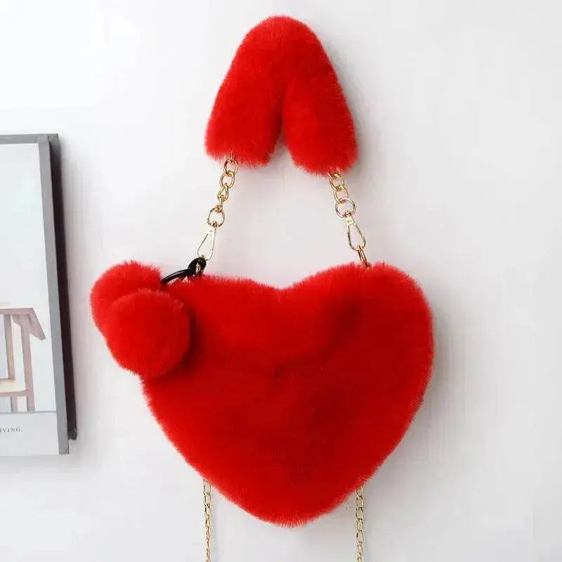 Love Bags Soft Plush Handbags Women Valentine's Day Party Bag - EX-STOCK Canada