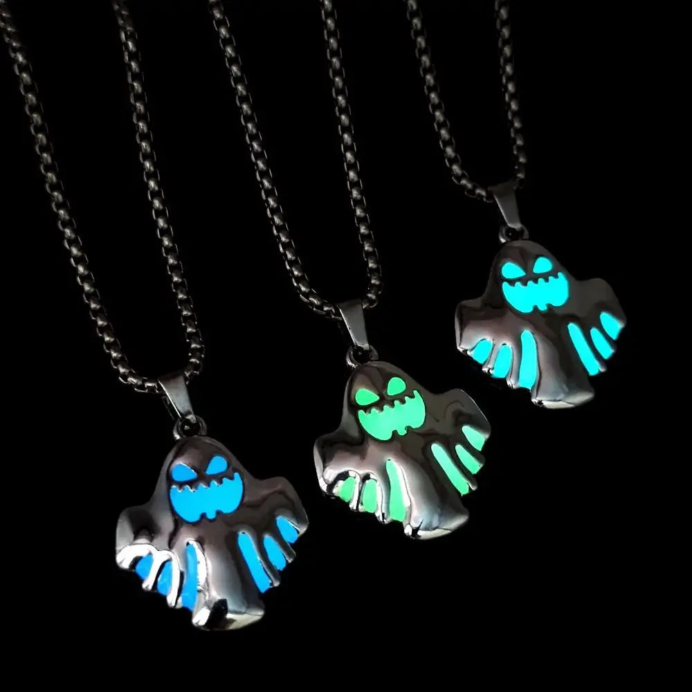 Luminous Ghost Pendant Halloween Necklace - EX-STOCK Canada