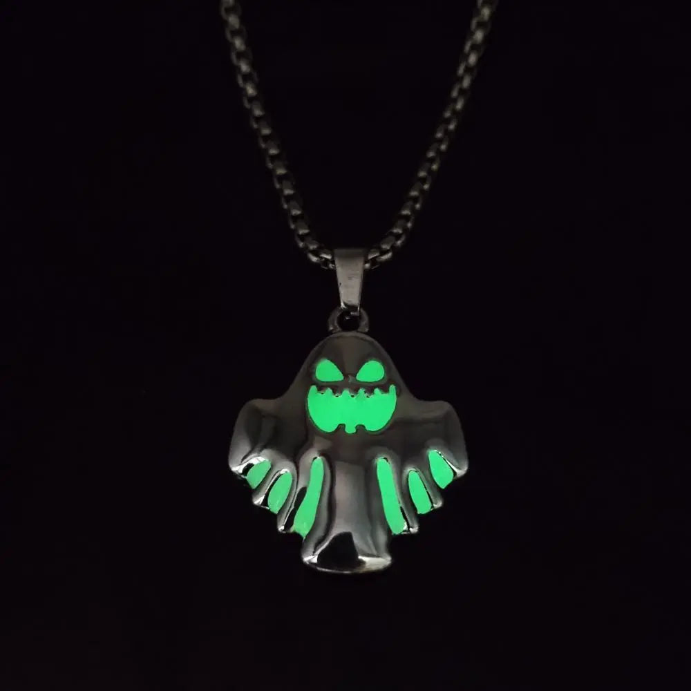 Luminous Ghost Pendant Halloween Necklace - EX-STOCK Canada
