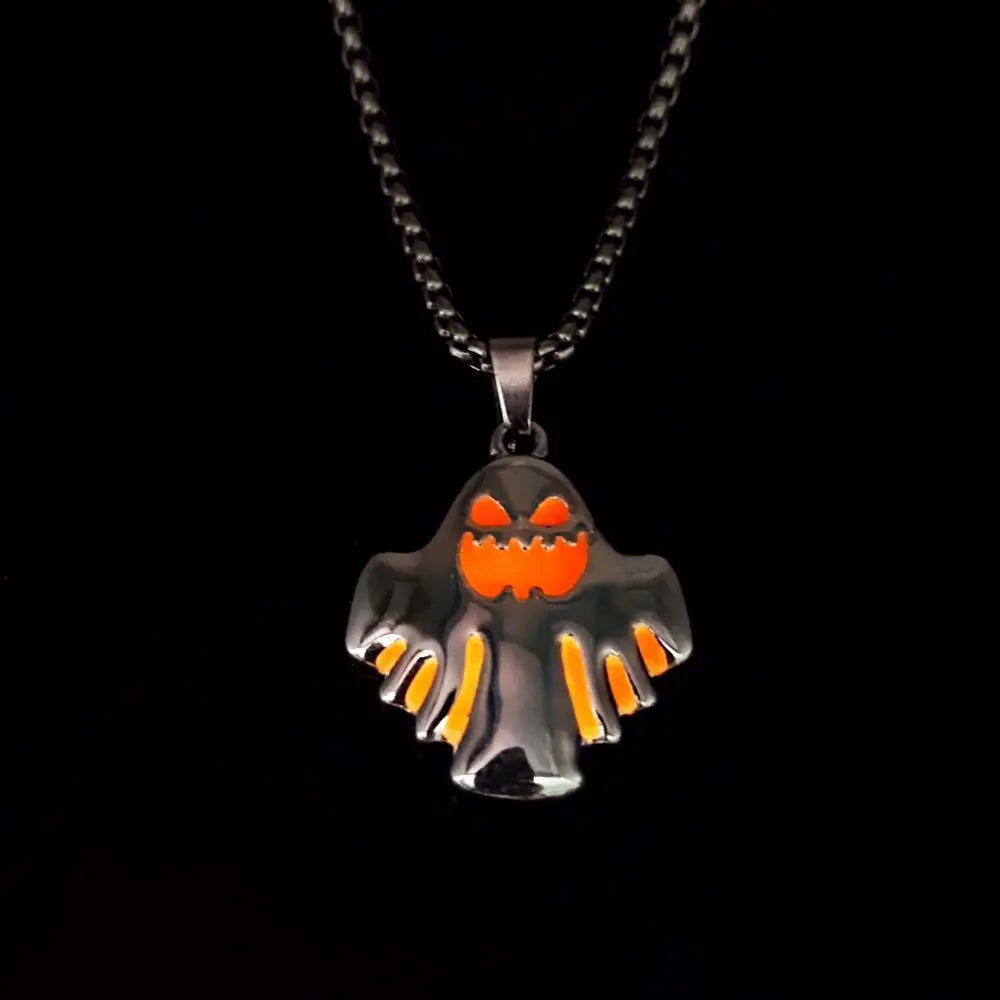 Luminous Ghost Pendant Halloween Necklace - EX-STOCK Canada