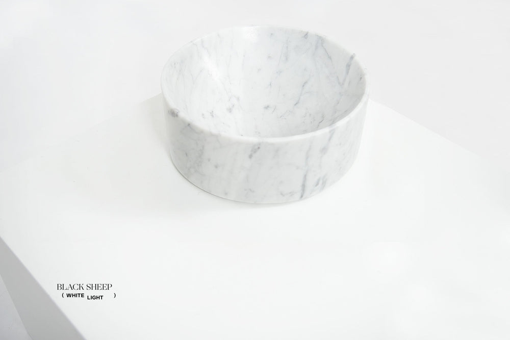 Plat profond en marbre Bianco CarraraEX-STOCK Canada