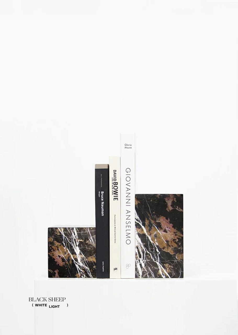 Golden Black Marble Asymmetric Book Ends EX-STOCK Canada