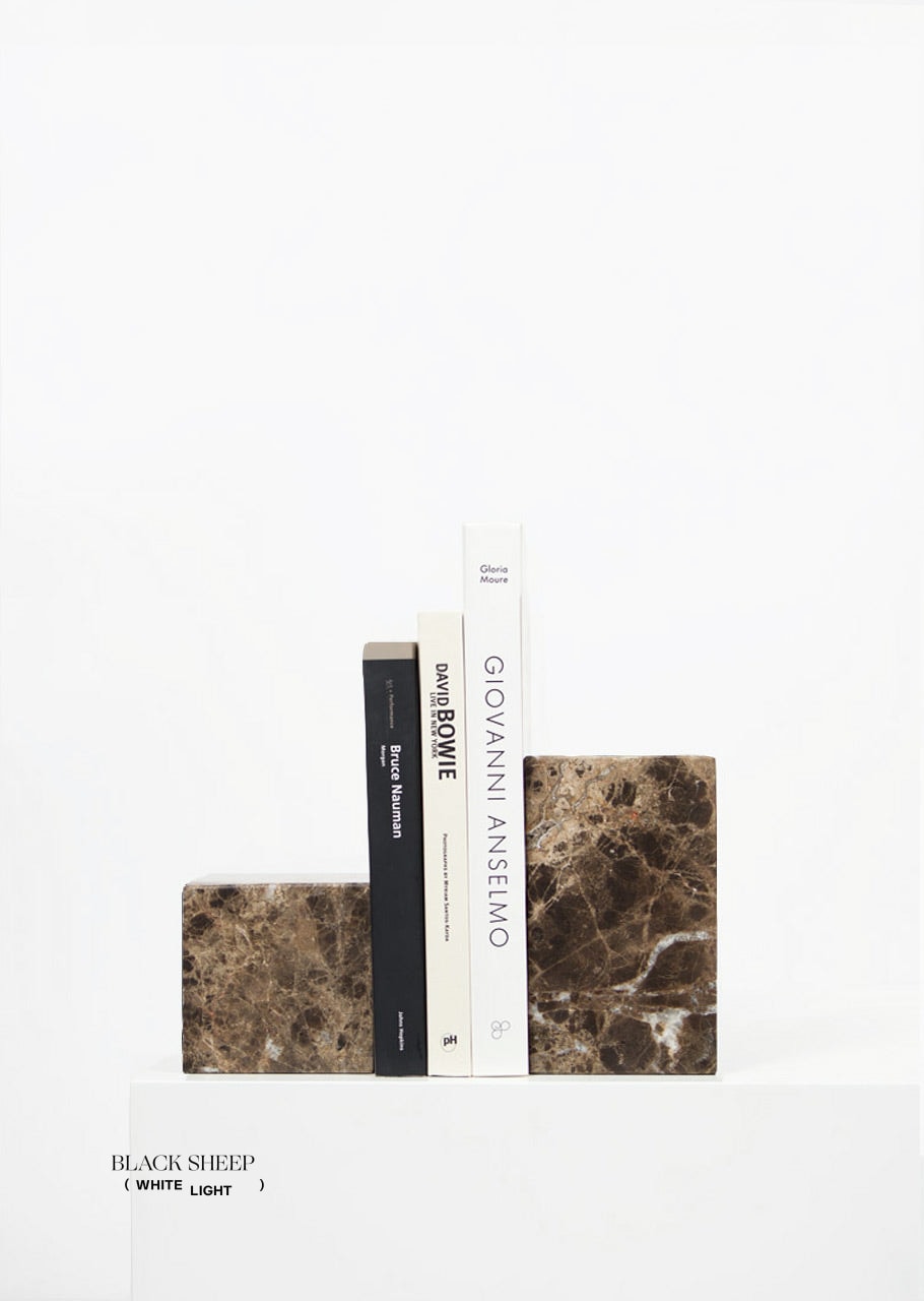 Dark Emperador Marble Asymmetric Book Ends EX-STOCK Canada