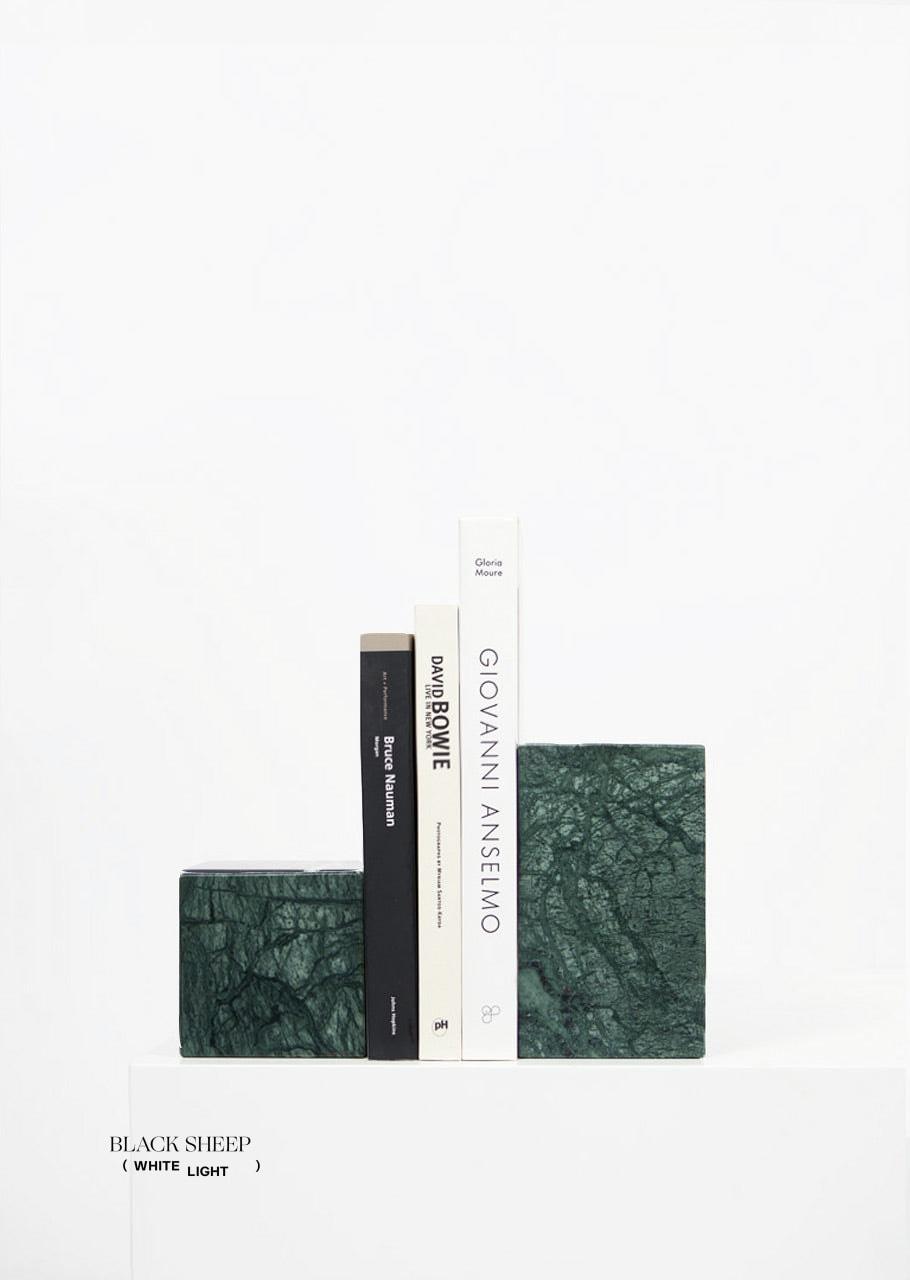 Empress Green Marble Asymmetric Book Ends EX-STOCK Canada