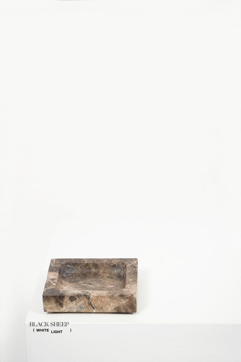 Plateau carré en marbre Dark EmperadorEX-STOCK Canada