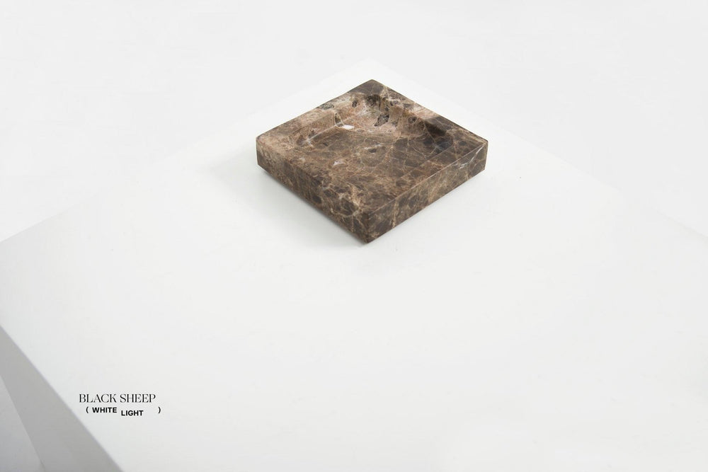 Plateau carré en marbre Dark EmperadorEX-STOCK Canada