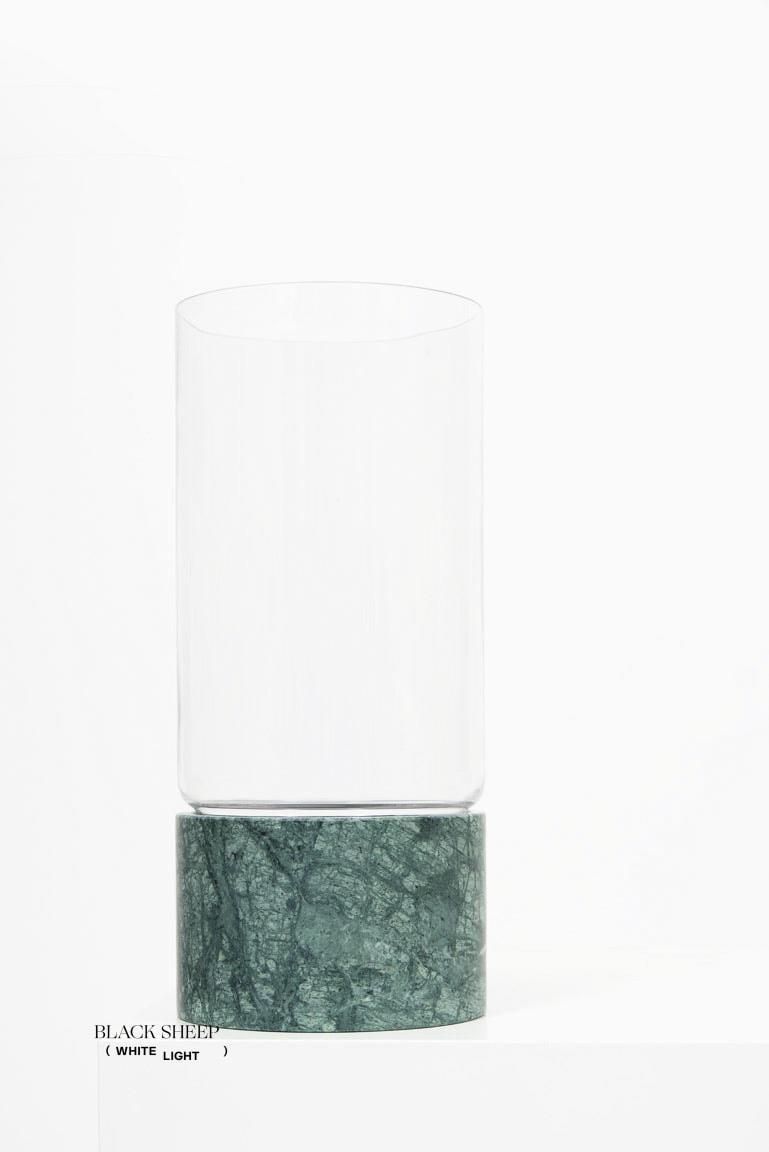 Empress Green Marble and Glass Vase and Hurricane EX-STOCK Canada