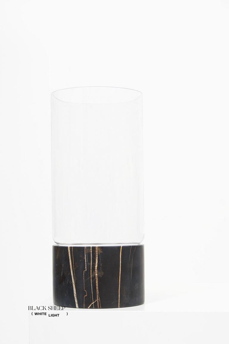 Vase en verre et marbre noir Lauren et ouraganEX-STOCK Canada