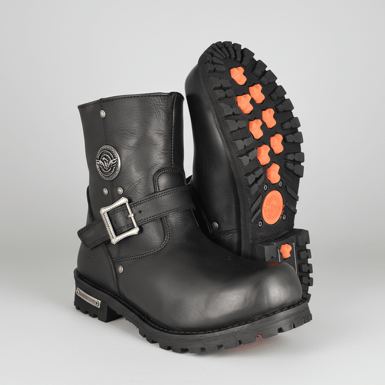 Milwaukee Leather Men's Wide 6" Side Zip Motorcycle Boots