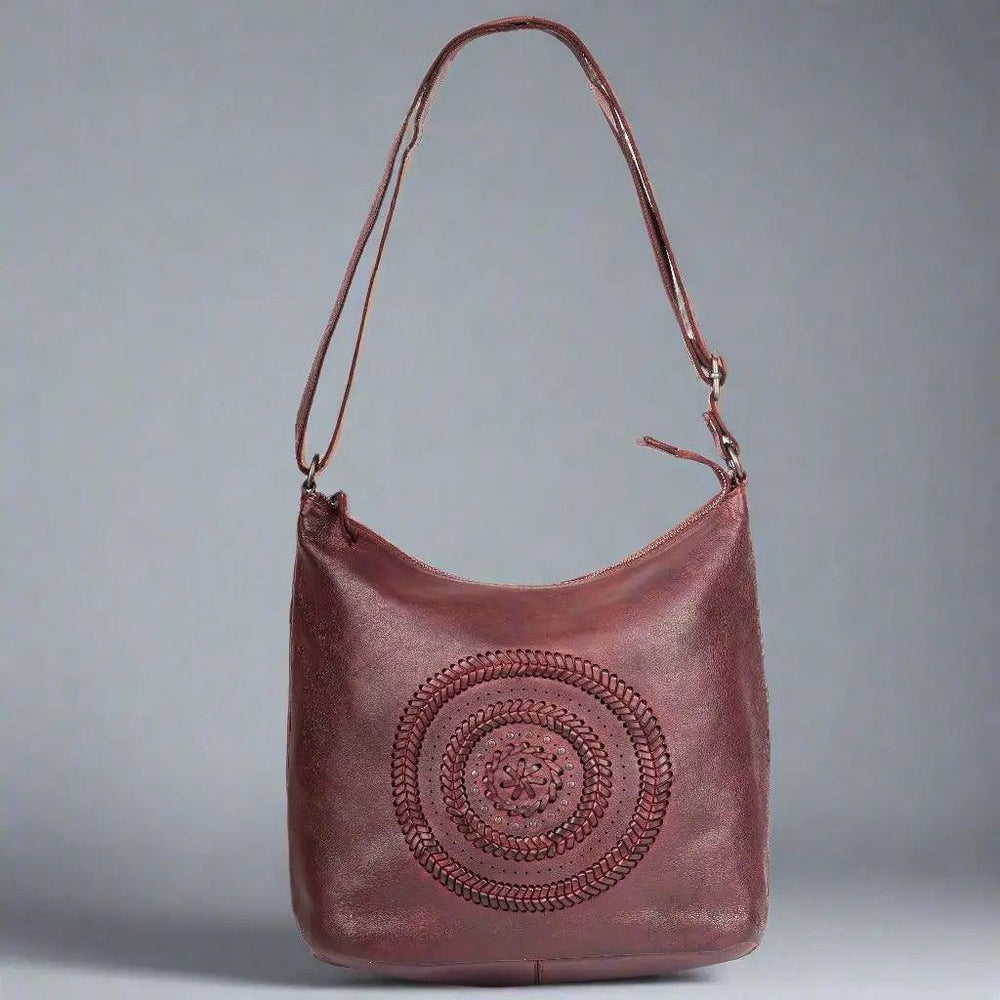 MET Floral Stitch Leather Tote with Adjustable Strap EX-STOCK Canada