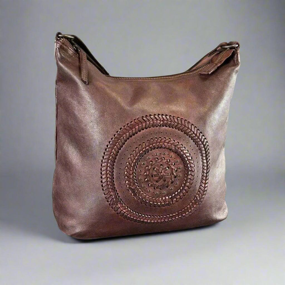 MET Floral Stitch Leather Tote with Adjustable Strap EX-STOCK Canada