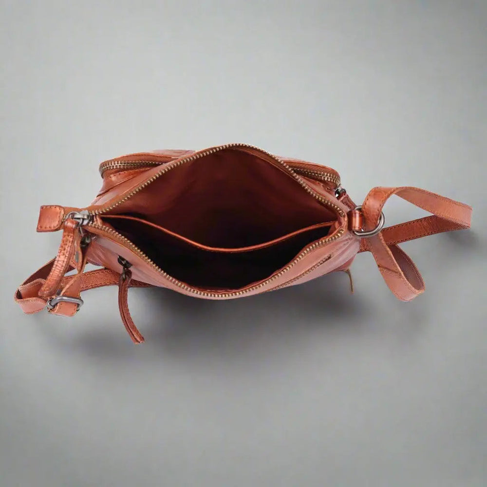 Bolso bandolera de cuero con relieve de flores METEX-STOCK Canada