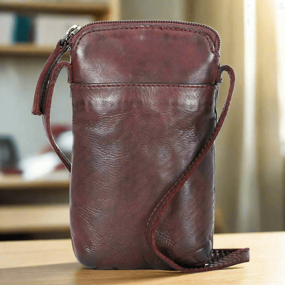 MET Small Leather Crossbody Bag | Compact Phone Bag with Front & Back Pockets EX-STOCK Canada