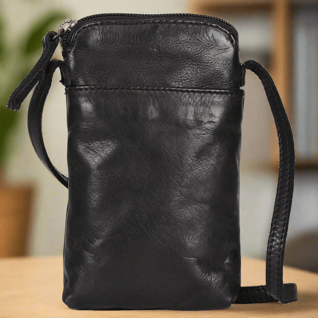 MET Small Leather Crossbody Bag | Compact Phone Bag with Front & Back Pockets EX-STOCK Canada