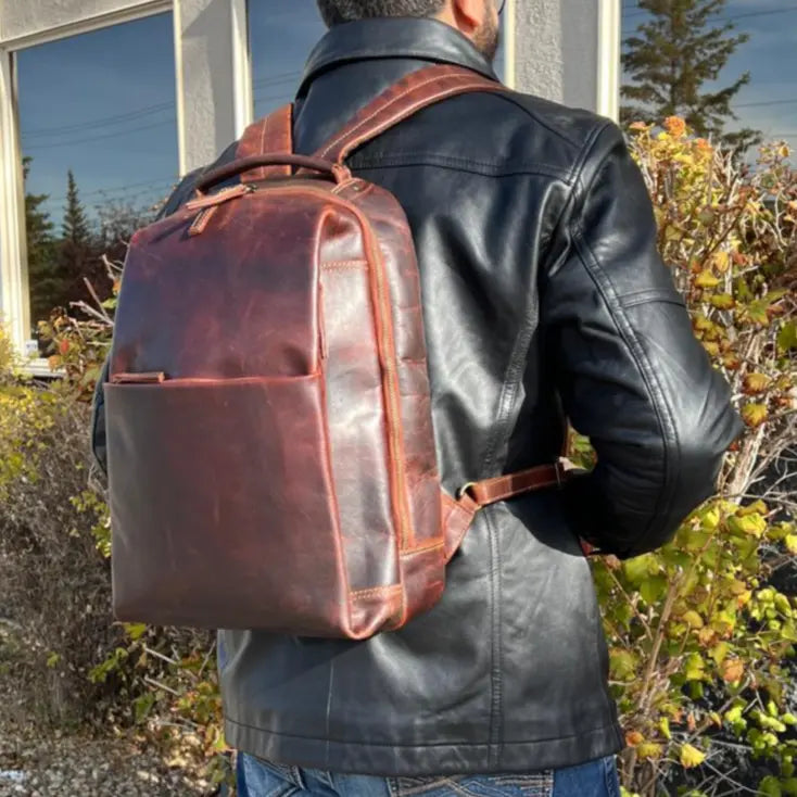 MET Two Adjustable Strap Leather Sundaland Backpack EX-STOCK Canada