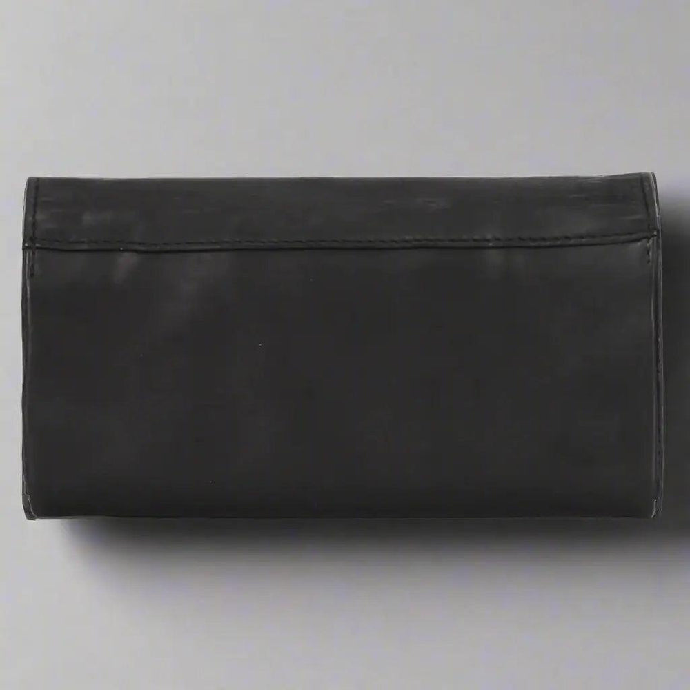 Portefeuille en cuir à trois volets avec fermeture aimantée MET pour femmes