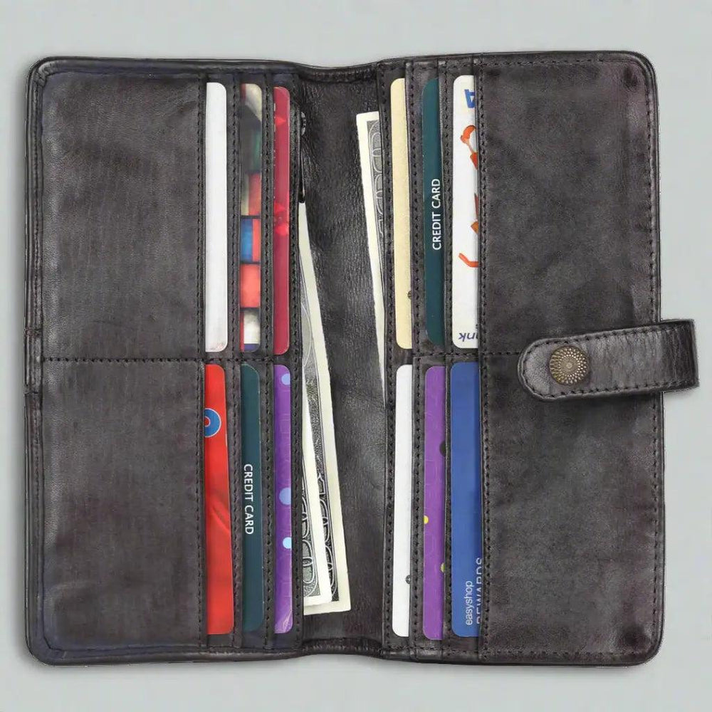 MET Women's Snap Tab Leather Wallet EX-STOCK Canada