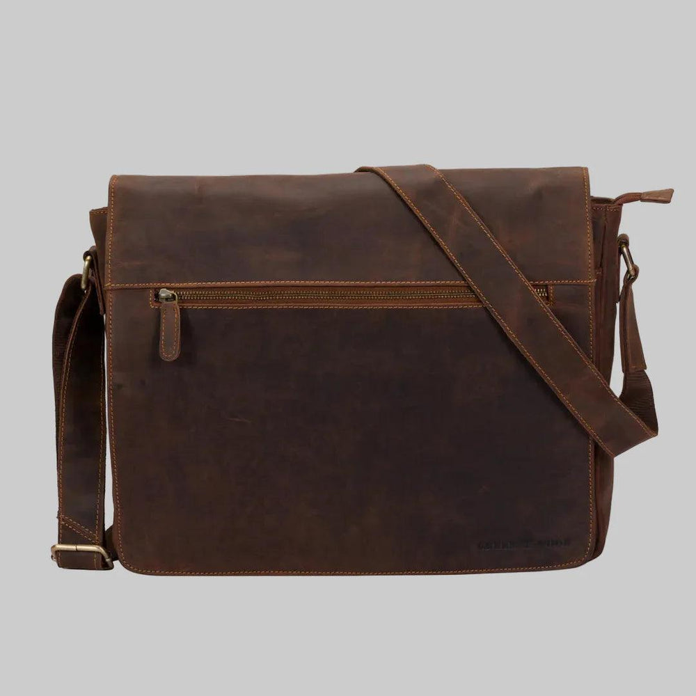 Sac d'ordinateur portable en cuir Greenwood