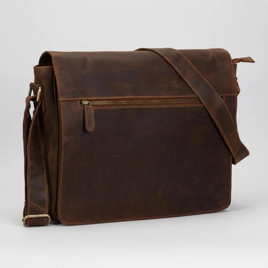 Sac d'ordinateur portable en cuir Greenwood