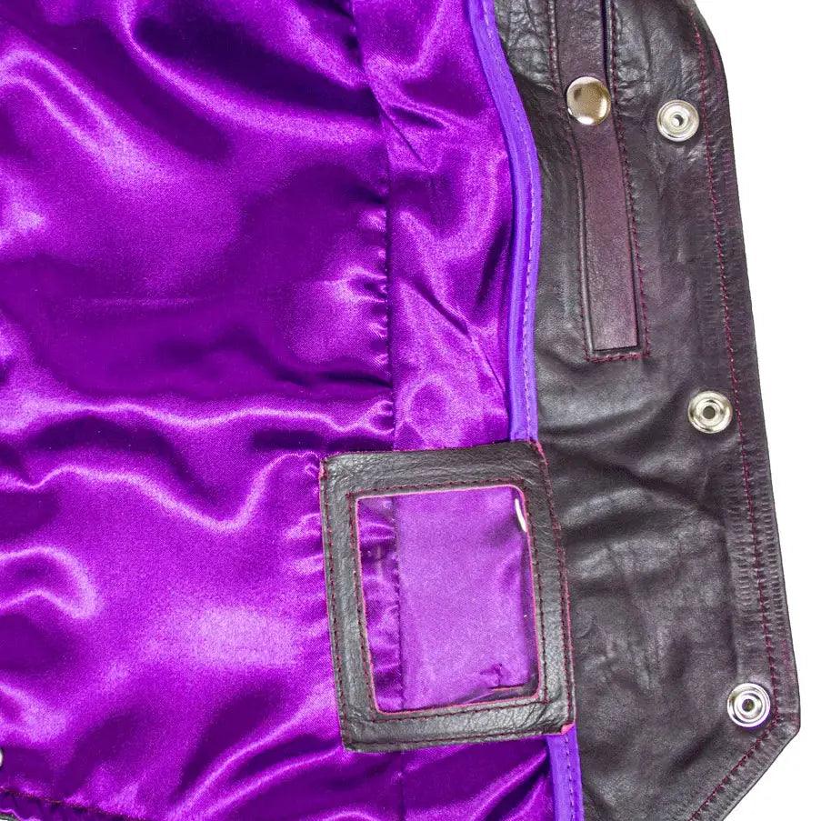 Gilet en cuir avec dentelle sur les côtés Open Road pour femmesEX-STOCK Canada