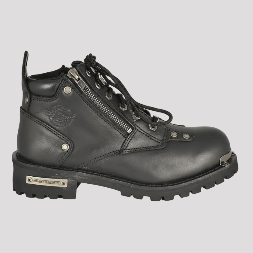Bottes de moto pour femmes Milwaukee Leather à double fermeture éclair de 6 pouces