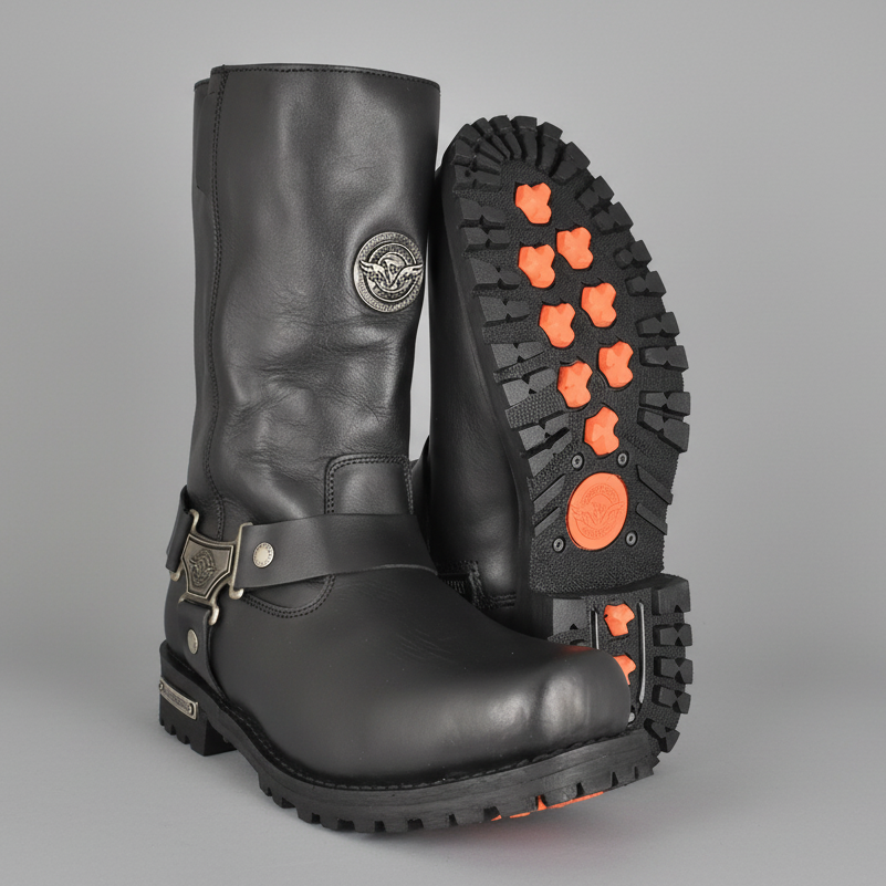 Milwaukee Leather Men's Wide 11" Harness Motorcycle Boots
