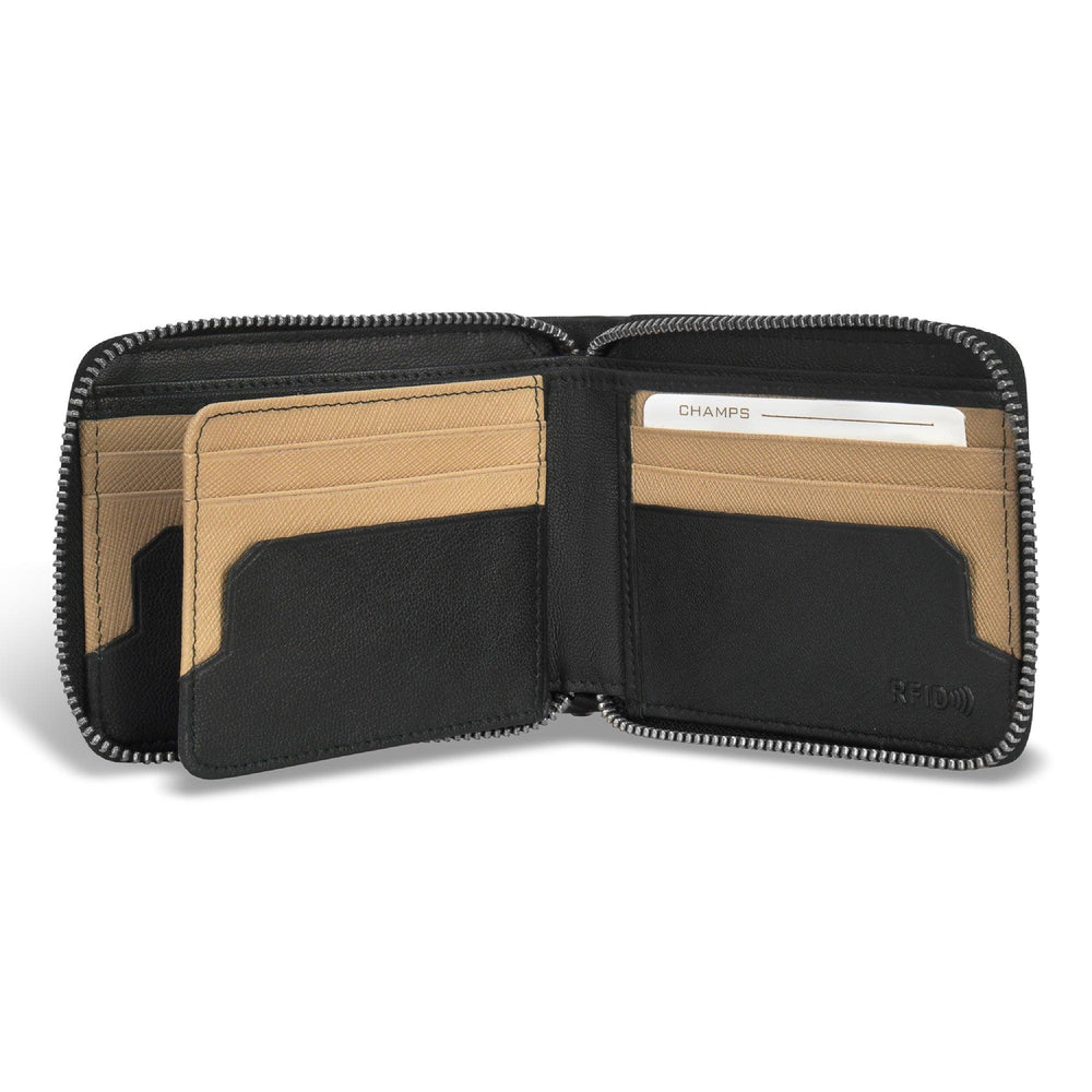 Portefeuille emblématique en cuir avec zip tout autourEX-STOCK Canada