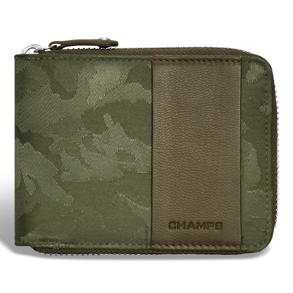 Camo / Leather Zip Around Wallet EX-STOCK Canada