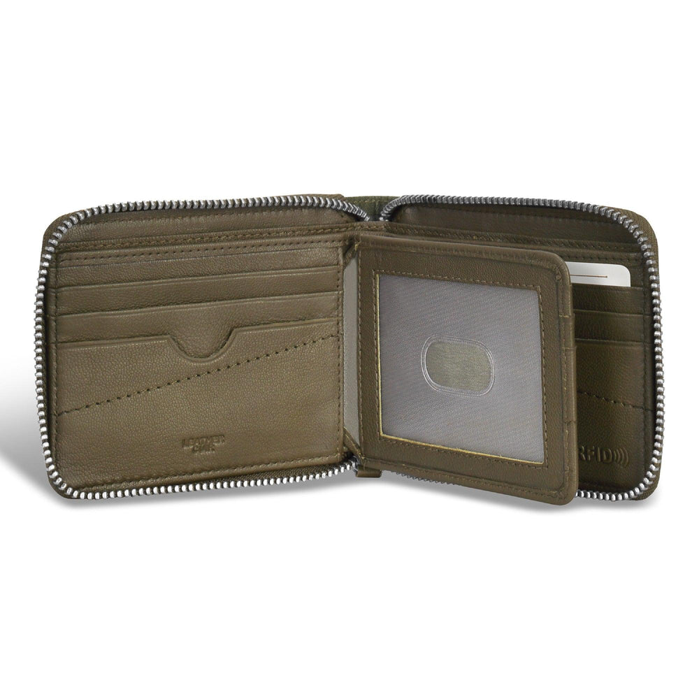 Camo / Leather Zip Around Wallet EX-STOCK Canada