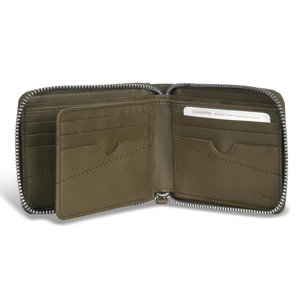 Camo / Leather Zip Around Wallet EX-STOCK Canada
