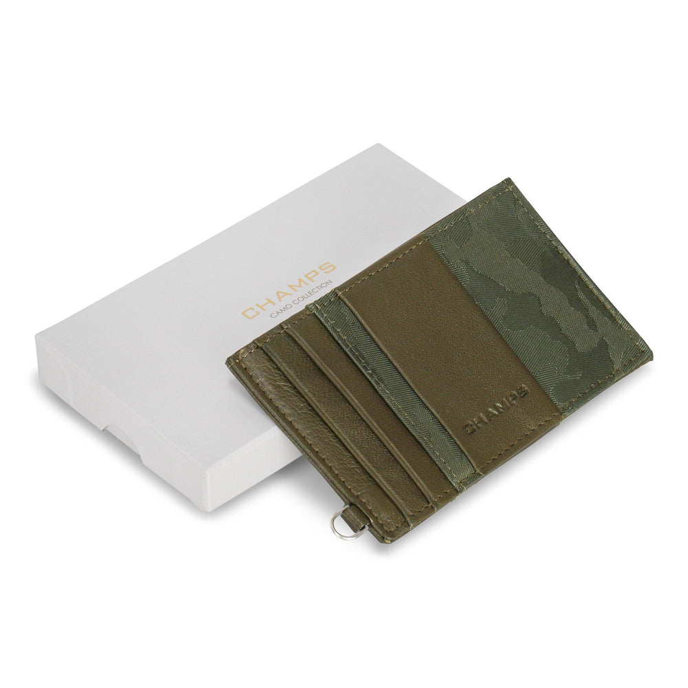 Camo / Leather Slim Cardholder EX-STOCK Canada